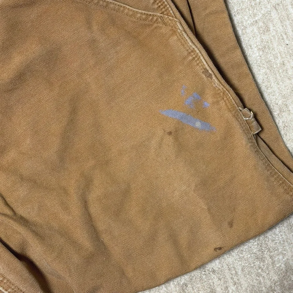Vintage Carhartt B11 BRN Duck Canvas Work Dungaree Pants Brown 36x30 Carpenter